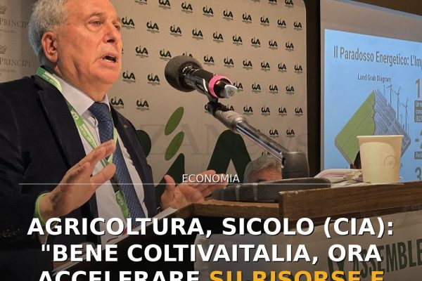 Agricoltura, Sicolo (CIA): “Bene Coltivaitalia, ora accelerare su risorse e Xylella”