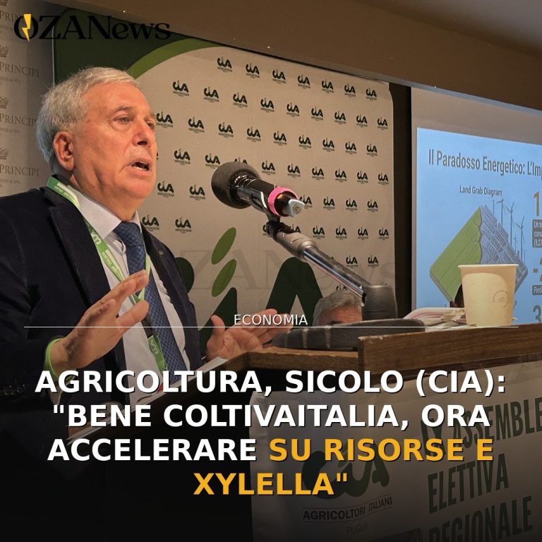 Agricoltura, Sicolo (CIA): "Bene Coltivaitalia, ora accelerare su risorse e Xylella"