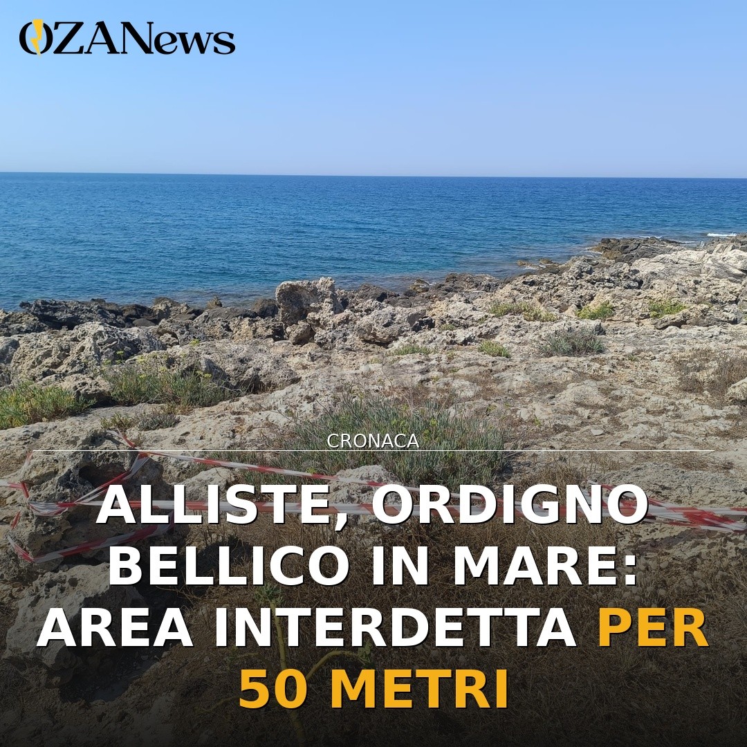 Foto 2: Alliste, ordigno bellico in mare: area interdetta per 50 metri - Alliste
