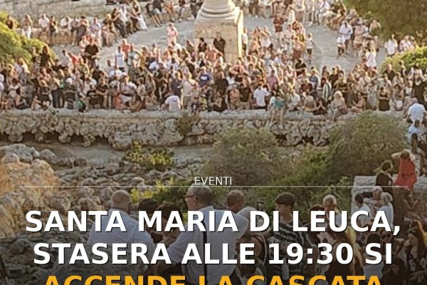 Santa Maria di Leuca, stasera alle 19:30 si accende la Cascata Monumentale