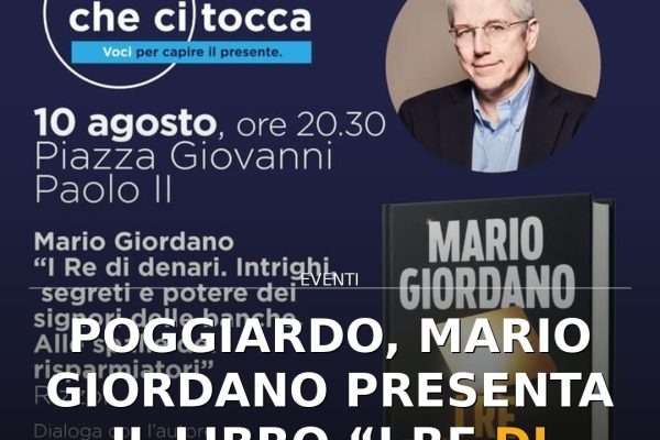 Poggiardo, Mario Giordano presenta il libro “I Re di denari” al Festival