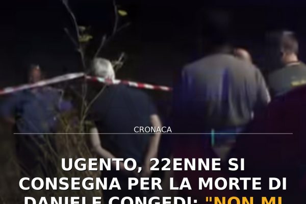 Ugento, 22enne si consegna per la morte di Daniele Congedi: “Non mi ero accorto di nulla”