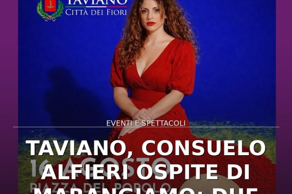 Taviano, Consuelo Alfieri ospite di MarangiAMO: due serate di festa