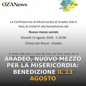 Aradeo, nuovo mezzo per la Misericordia: benedizione il 13 agosto