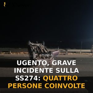 Ugento, grave incidente sulla SS274: quattro persone coinvolte