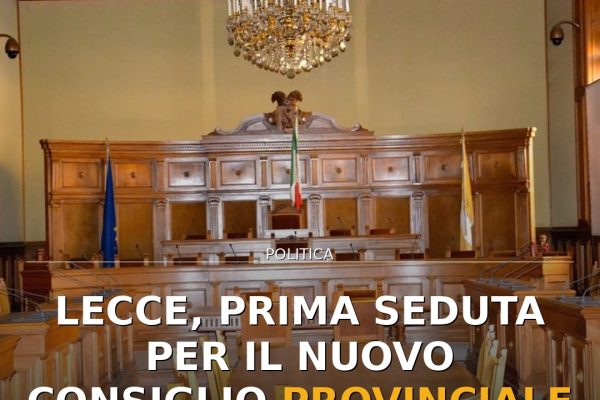 Lecce, prima seduta per il nuovo Consiglio Provinciale a Palazzo Celestini