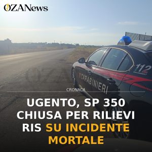 Ugento, SP 350 chiusa per rilievi RIS su incidente mortale
