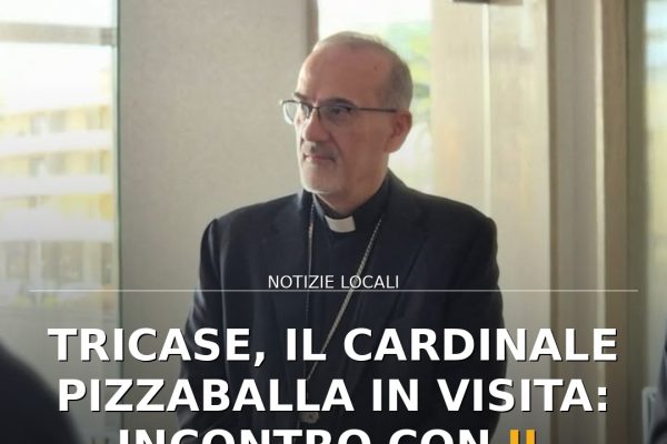 Tricase, il Cardinale Pizzaballa in visita: incontro con il Sindaco De Donno