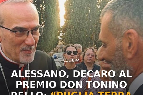 Alessano, Decaro al Premio Don Tonino Bello: “Puglia terra di pace”