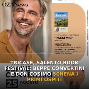 Tricase, Salento Book Festival: Beppe Convertini e Don Cosimo Schena i primi ospiti