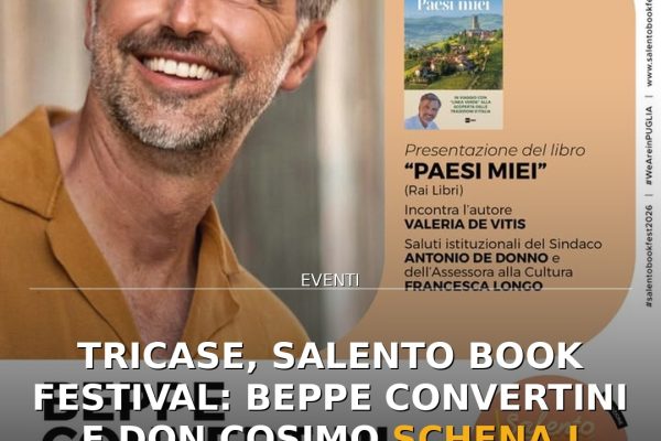 Tricase, Salento Book Festival: Beppe Convertini e Don Cosimo Schena i primi ospiti
