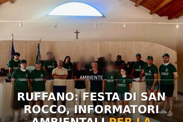 Ruffano: Festa di San Rocco, informatori ambientali per la raccolta differenziata