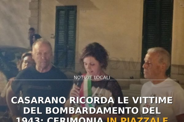 Casarano ricorda le vittime del bombardamento del 1943: cerimonia in Piazzale Umberto I