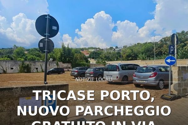 Tricase Porto, nuovo parcheggio gratuito in via Doria: 56 posti auto