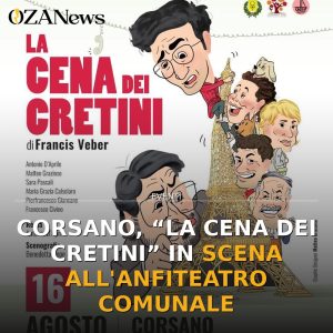Corsano, “La cena dei cretini” in scena all'Anfiteatro Comunale