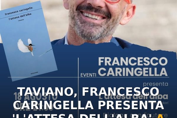 Taviano, Francesco Caringella presenta ‘L’attesa dell’alba’ a Palazzo Marchesale
