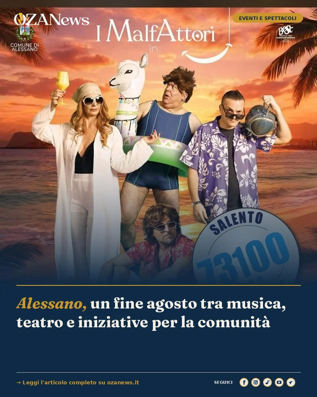 Foto: Alessano, un fine agosto tra musica, teatro e iniziative per la comunità