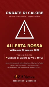 Allerta Rossa per Ondate di Calore nel Salento: attese temperature fino a 37°C