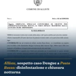 Anteprima di: Alliste, sospetto caso Dengue a Posto Rosso: disinfestazione e chiusura notturna