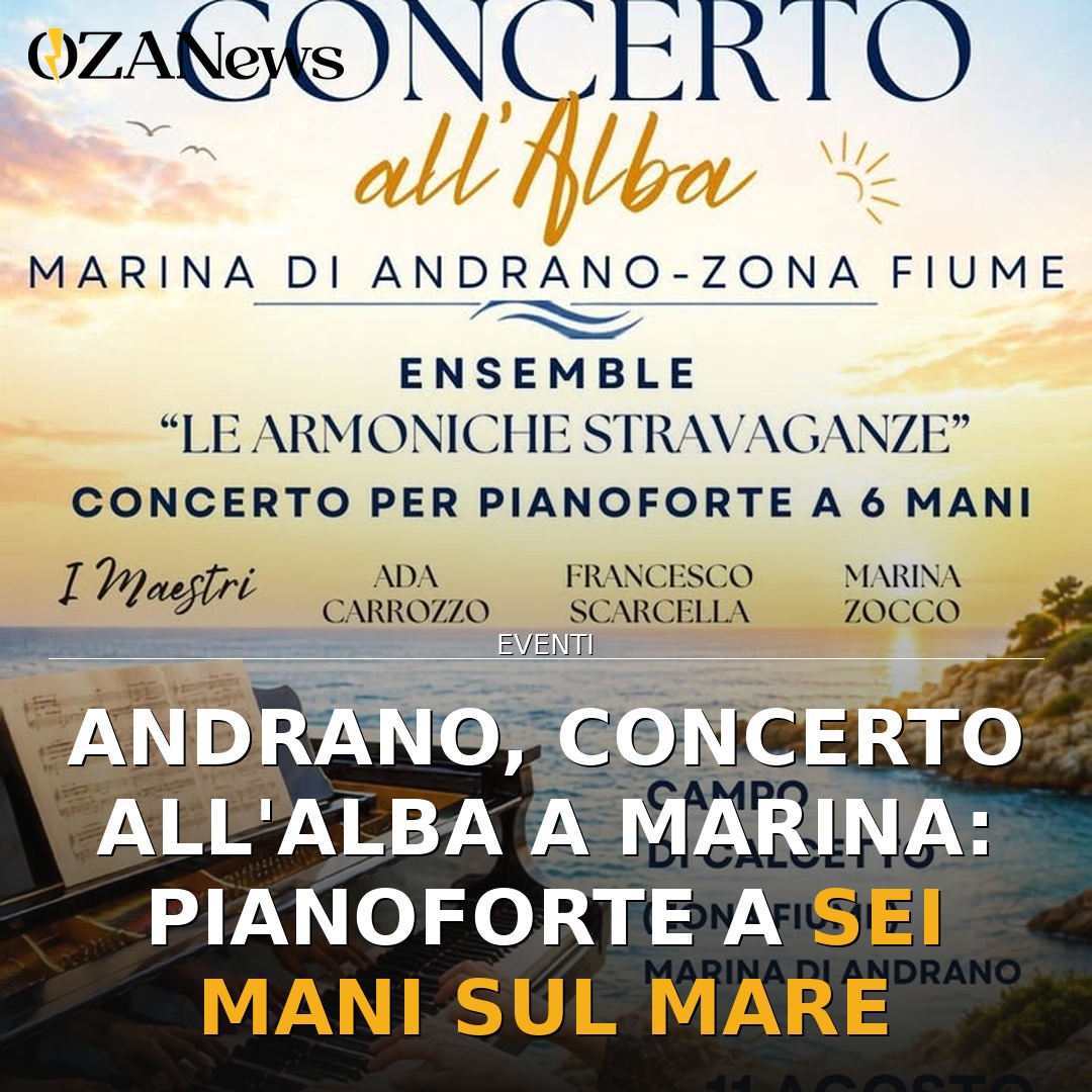 Anteprima di: Andrano, concerto all'alba a Marina: pianoforte a sei mani sul mare
