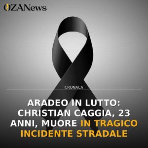 Aradeo in lutto: Christian Caggia, 23 anni, muore in tragico incidente stradale