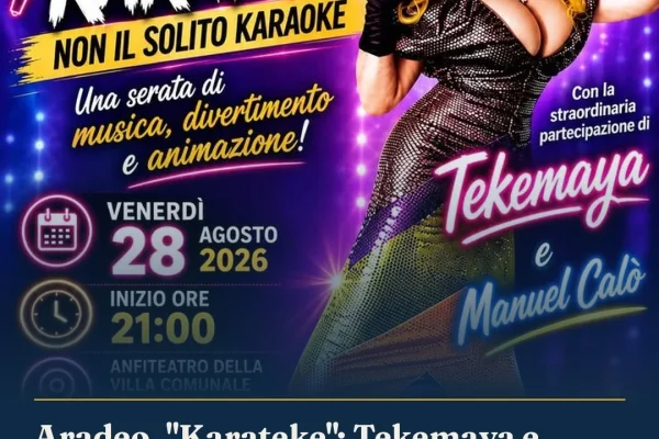 Aradeo, “Karateke”: Tekemaya e Manuel Calò animano la serata all’Anfiteatro Zimba