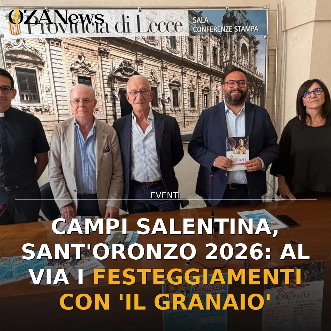 Anteprima di: Campi Salentina, Sant'Oronzo 2026: al via i festeggiamenti con 'Il Granaio'