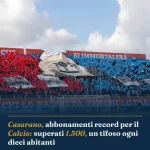 Anteprima di: Casarano, abbonamenti record per il Calcio: superati 1.500, un tifoso ogni dieci abitanti