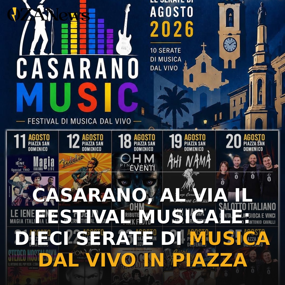 Anteprima di: Casarano, al via il festival musicale: dieci serate di musica dal vivo in piazza