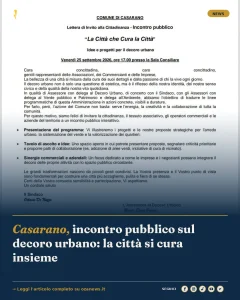Casarano, incontro pubblico sul decoro urbano: la città si cura insieme