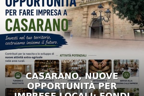 Casarano, nuove opportunità per imprese locali: fondi UE per sviluppo rurale