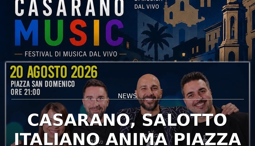 Anteprima di: Casarano, Salotto Italiano anima Piazza San Domenico per due serate