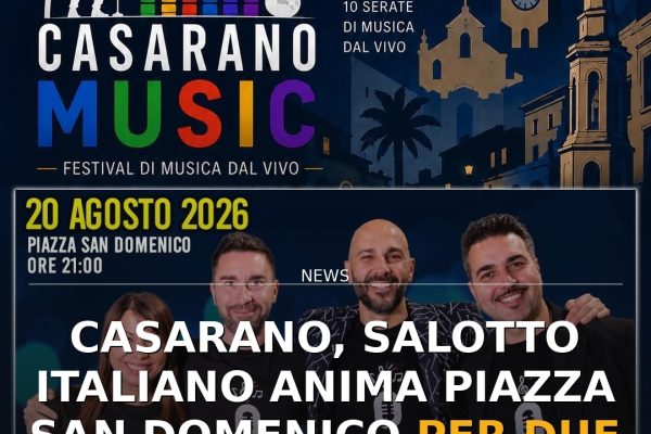 Casarano, Salotto Italiano anima Piazza San Domenico per due serate