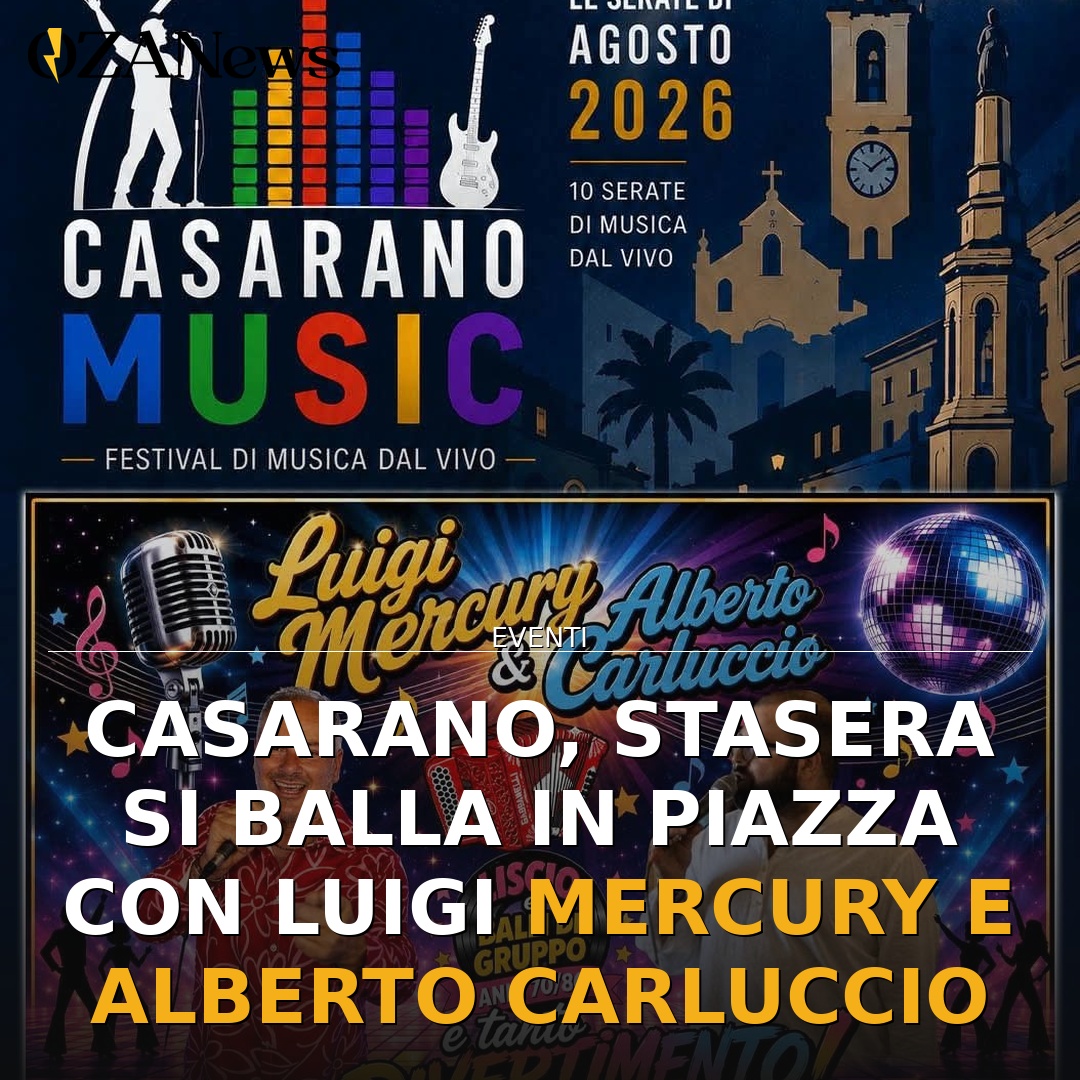 Anteprima di: Casarano, stasera si balla in piazza con Luigi Mercury e Alberto Carluccio