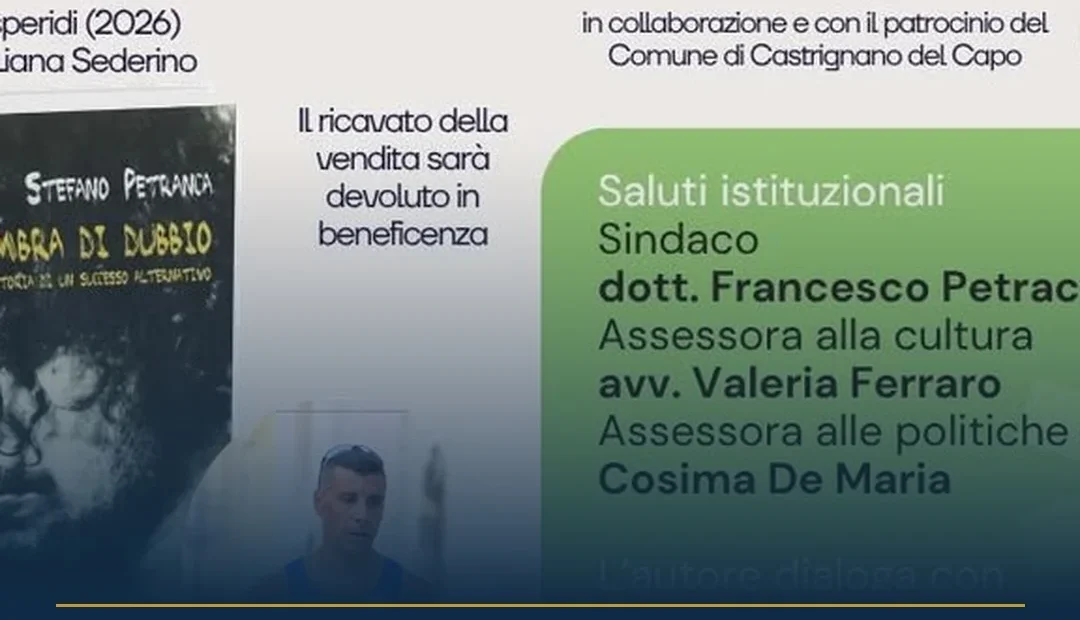Anteprima di: Castrignano del Capo: presentazione del libro di Stefano Petranca, storia di coraggio