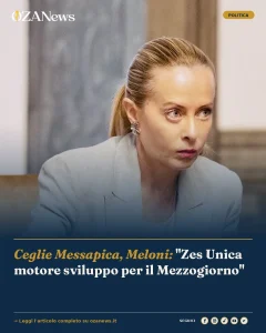 Ceglie Messapica, Meloni: "Zes Unica motore sviluppo per il Mezzogiorno"