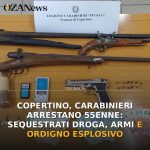 Anteprima di: Copertino, Carabinieri arrestano 55enne: sequestrati droga, armi e ordigno esplosivo
