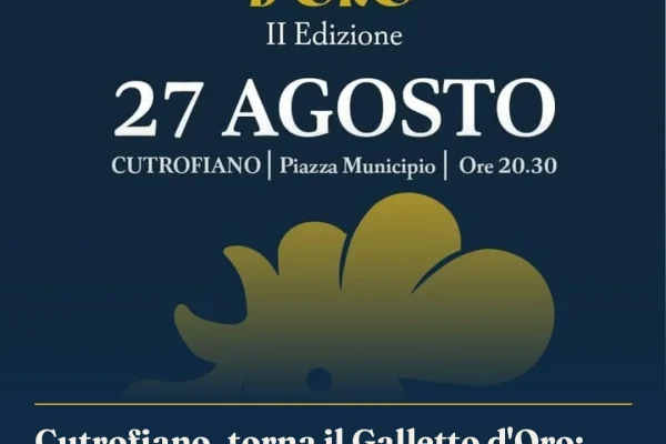 Cutrofiano, torna il Galletto d’Oro: serata per i giovani talenti locali