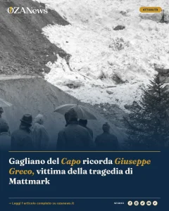 Anteprima di: Gagliano del Capo ricorda Giuseppe Greco, vittima della tragedia di Mattmark