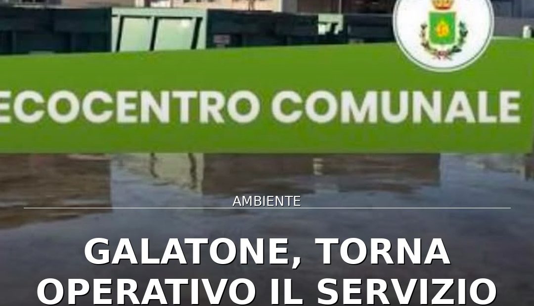 Anteprima di: Galatone, torna operativo il servizio di conferimento legno all'Ecocentro