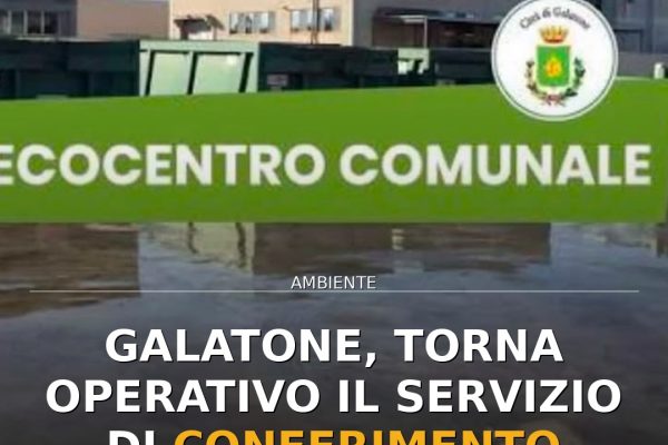 Galatone, torna operativo il servizio di conferimento legno all’Ecocentro