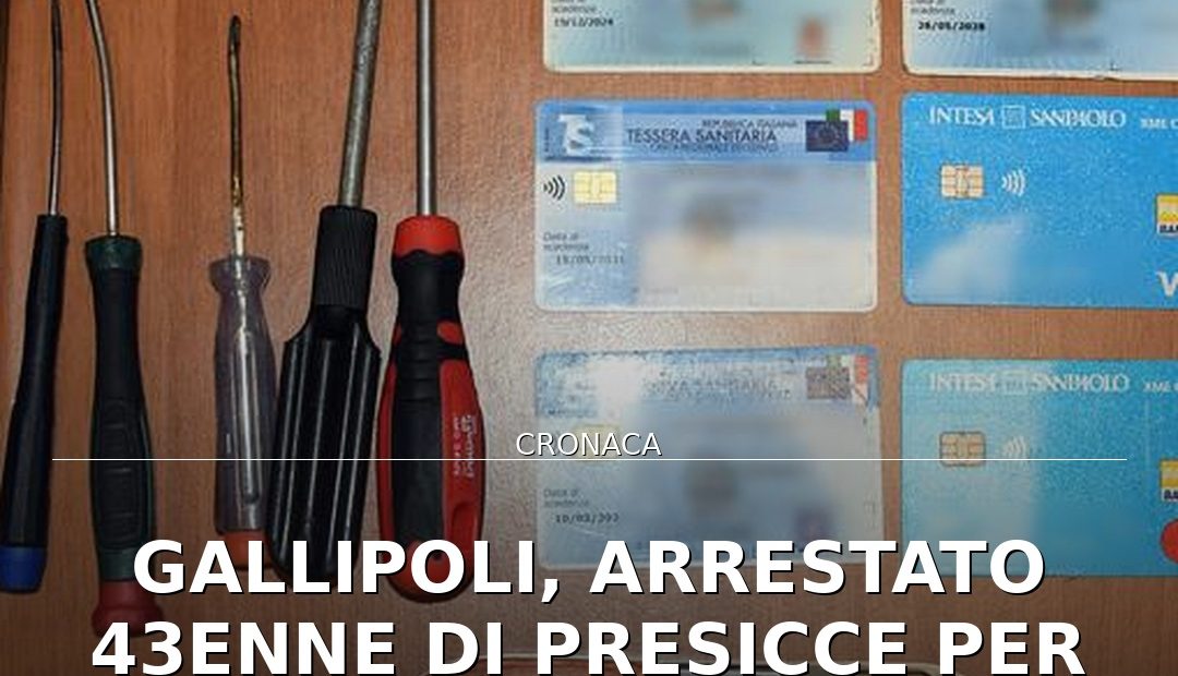 Anteprima di: Gallipoli, arrestato 43enne di Presicce per tentato furto d'auto a Punta della Suina