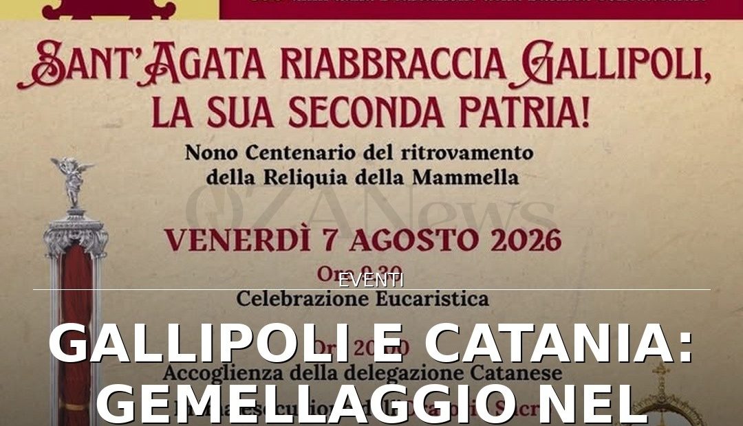 Anteprima di: Gallipoli e Catania: gemellaggio nel nome di Sant'Agata con oratorio sacro
