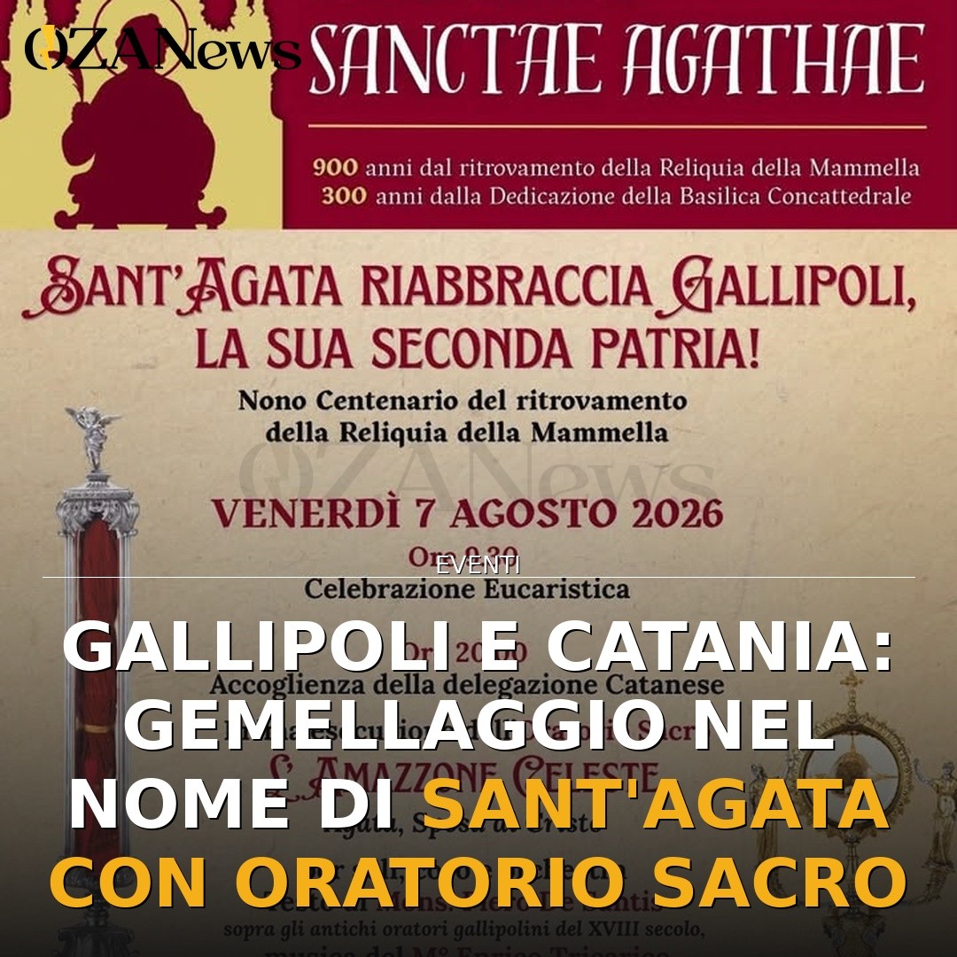 Anteprima di: Gallipoli e Catania: gemellaggio nel nome di Sant'Agata con oratorio sacro