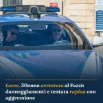 Anteprima di: Lecce, 30enne arrestato al Fazzi: danneggiamenti e tentata rapina con aggressione
