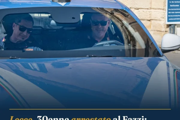 Lecce, 30enne arrestato al Fazzi: danneggiamenti e tentata rapina con aggressione