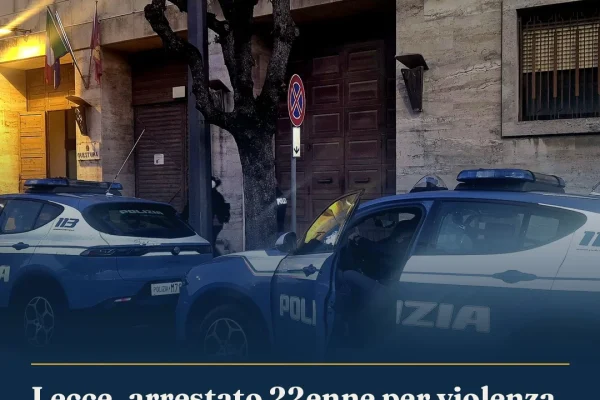 Lecce, arrestato 22enne per violenza sessuale, rapina ed estorsione