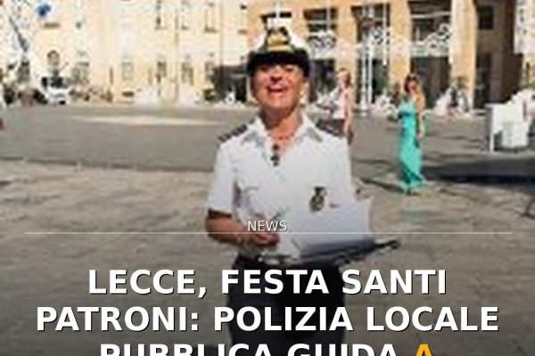 Lecce, Festa Santi Patroni: Polizia Locale pubblica guida a viabilità e servizi