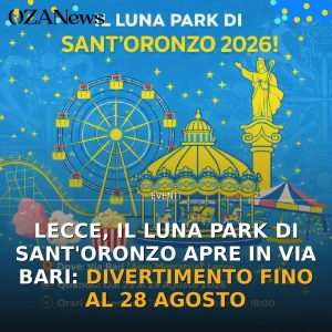 Lecce, il Luna Park di Sant'Oronzo apre in Via Bari: divertimento fino al 28 agosto