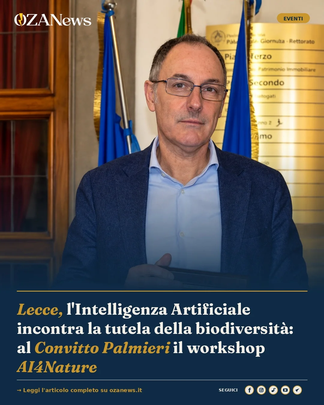 Anteprima di: Lecce, l'Intelligenza Artificiale incontra la tutela della biodiversità: al Convitto Palmieri il workshop AI4Nature